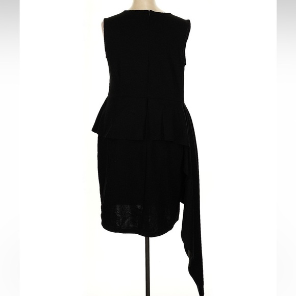 Ashley Stewart Black Asymmetrical Hem Midi Cocktail Dress Plus Size 18 / 20 - Picture 2 of 5